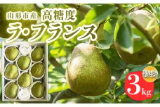 山形市産【高糖度ラフランス】特秀品 3kg (6～10玉) 極上フルーツ  洋梨 山形 【令和7年産先行予約】FS24-821