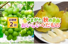 【定期便2回】 やまがた 秋のおいしいくだもの FY25-015