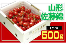 ☆山形さくらんぼ 佐藤錦 500g☆ Lサイズ バラ詰 FY25-063