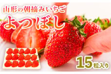 山形の朝摘みいちご よつぼし (15粒入り) FY25-029