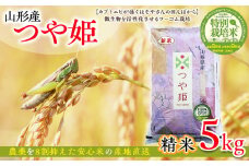 令和6年度産 山形産 「つや姫」5kg (精米) 特別栽培米 8割減農薬・9割減化学肥料（当地比）【カブトエビが泳ぐほそやさんの田んぼから】微生物を活性化させるワーコム栽培 FY25-125