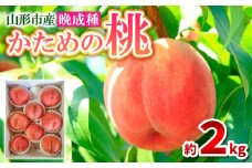 かための桃 秀 晩成種 約2kg (4～9玉)[伊達白桃 さくら白桃] FY25-296