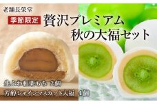 老舗長榮堂「【季節限定】贅沢プレミアム 秋の大福セット」計6個 FZ21-851 菓子 スイーツ 詰合せ 詰め合わせ 土産 ギフト プレゼント 贈り物 おすすめ 美味しい