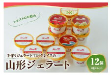 山形ジェラート ＆ ジェラートマエストロお勧め 12個 詰合せ ( 9種類 より セレクト 100ml /個 ) ジェラート アイス ジェラートマエストロ