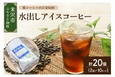 【 夏季限定 】 水出し アイスコーヒー 計 20個 ( 2個 入り × 10セット ) 〔 2025年 4月 ～ 10月 頃配送 〕 コーヒーパック 1パック 40g アイス コーヒー ダブル焙煎