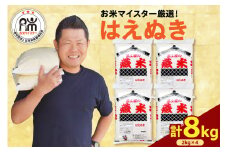 【 令和6年産 】 はえぬき 計 8kg ( 2kg × 4袋 ) お米マイスター厳選米 2024年産 令和6年産 米 白米 ブランド米 お米マイスター 厳選米 山形県 米沢市