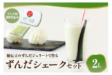 秘伝豆 ずんだ ジェラート セット 〔 秘伝豆ずんだジェラート 2Ｌ / ずんだ餡 300g × 1袋 〕 ずんだジェラート 秘伝豆 シェーク ずんだシェーク シェイク アイス ジェラートマエストロ