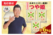【 令和7年産 】 特別栽培米 つや姫 計6kg ( 2kg×3袋 ) 農薬5割削減お米マイスター厳選米 ブランド米 2025年産