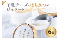 羊乳 チーズ と はちみつ の ジェラート 6個 ( 1個 120ml )  羊乳チーズ はちみつ イタリア産 ペコリーノロマーノ D.O.P使用 アイス デザート スイーツ 羊乳チーズ 山形県 米沢市