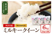 《 先行予約 》【 令和7年産 】 特別栽培米 ミルキークイーン 計6kg ( 2kg×3袋 ) 〔2025年10月中下旬頃～順次お届け〕2025年産 産地直送 農家直送