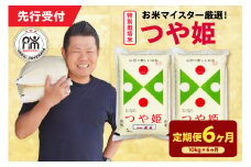 【 6ヶ月定期便 / 令和7年産 】 特別栽培米 つや姫 計10kg/月 ( 1回配送 5kg×2袋 ) お米マイスター厳選米 ブランド米 2025年産