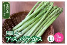 《 先行予約 》【 令和7年産 春芽 】 アスパラガス L 1kg （ 太物 L以上 ）〔 2025年 5月中旬頃 ～ 発送予定 〕 アスパラ 野菜 農園成 産地直送 農家直送 2025年産