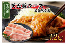 天元豚 ロース 生姜焼き用 1.2kg （ 200g × 6パック ）ブランド豚 ポーク おかず お取り寄せ 送料無料 山形県 米沢市