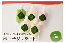 ポーチジェラート〔5種詰合せ〕ジェラート アイス ジェラートマエストロ パウチタイプ