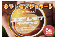 ゆずレモンジェラート(104ml)〔6個入り〕ゆず レモン アイス スイーツ 洋菓子 お菓子 デザート 贈答 贈り物 ギフト プレゼント お取り寄せ 送料無料 山形県 米沢市