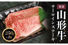 B85-301　厳選　山形牛サーロインステーキ（250ｇ×２枚）　長南牛肉店