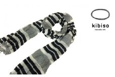 D01-606　kibisoストール「スパイダーボーダー」黒