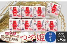 【令和6年産】 特別栽培米 つや姫 無洗米キューブ300g×8個 鶴岡協同ファーム
