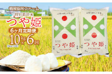 【令和7年産先行予約】特別栽培米つや姫 10kg (5kg×2袋)×6ヶ月【定期便】　鶴岡協同ファーム 