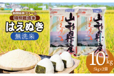 【令和7年産 先行予約】 特別栽培米はえぬき 無洗米 10kg (5kg×2袋) 山形県鶴岡産　鶴岡協同ファーム