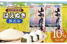 【令和7年産 先行予約】 特別栽培米はえぬき 無洗米 10kg (5kg×2袋) 山形県鶴岡産　鶴岡協同ファーム