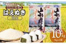 【令和7年産先行予約】 特別栽培米はえぬき 10kg (5kg×2袋) 山形県鶴岡産　鶴岡協同ファーム