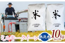 数量限定 【令和7年産先行予約】 山形県庄内産 小池半左衛門のお米 ミルキークイーン 無洗米 10kg (5kg×2袋)