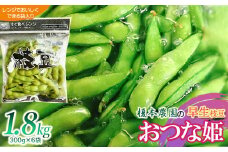 【令和7年産先行予約】榎本農園の早生枝豆おつな姫1.8kg（電子レンジでおいしく出来る袋入り300ｇ×6袋）　K-734