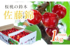【令和7年産先行予約】さくらんぼ 佐藤錦 バラ 1kg（500g×2）鶴岡市櫛引産 桜桃の鈴木・鶴岡地区物産協同組合 K-767