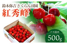 【令和8年産先行予約】 さくらんぼ 「紅秀峰」 バラ詰め 500g 山形県鶴岡産　鈴木弥吉さくらんぼ園　K-835
