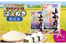 【令和7年産先行予約】 特別栽培米はえぬき 無洗米 7kg (5kg+2kg) 山形県鶴岡産　鶴岡協同ファーム