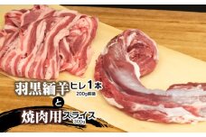 【令和7年産先行予約】羽黒緬羊ヒレ1本（約200g）と焼肉用スライス（300g） 肉バルYAKU禄