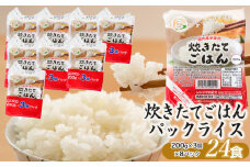 炊きたてごはん パックライス たっぷり 200g × 24食セット｜お米 コメ ごはん ご飯 パック 白飯 白米 国内産米使用