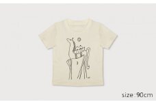 Spiber × 荒井良二　キッズTシャツ　"たびのうま"（みるく) 90cm