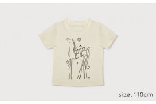 Spiber × 荒井良二　キッズTシャツ　"たびのうま"（みるく) 110cm