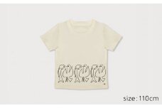 Spiber × 荒井良二　キッズTシャツ　"とりとさかな"（みるく) 110cm