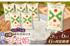 【令和7年産先行予約】【6ヶ月定期便】工藤さんの特別栽培米 つや姫無洗米 5kg×6回（計30kg） 山形県鶴岡市　株式会社サンエイファーム