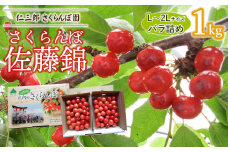 【令和8年産先行予約】 さくらんぼ 佐藤錦（L～2Lサイズ混合）バラ詰め 1kg 山形県鶴岡産　仁三郎さくらんぼ園