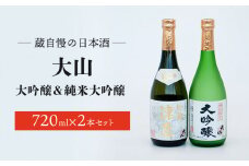 B95-201　蔵自慢の日本酒　大山　大吟醸＆純米大吟醸　２本セット　県酒類卸