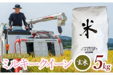 数量限定 【令和7年産先行予約】 山形県庄内産 小池半左衛門のお米 ミルキークイーン 玄米 5kg (5kg×1袋)