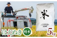 数量限定 【令和7年産先行予約】 山形県庄内産 小池半左衛門のお米 はえぬき 精米 5kg (5kg×1袋)