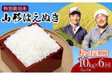 【令和7年産先行予約】特別栽培米 山形はえぬき精米10kg(5kg×2袋)×6ヶ月　山形県鶴岡市産　鶴岡ファーマーズ