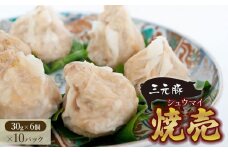 三元豚 焼売 シュウマイ （30g×6個入×10パック）　株式会社たませ