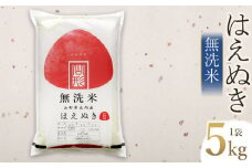 【令和6年産】 はえぬき 無洗米 5kg×1袋　山形県庄内産　有限会社 阿部ベイコク