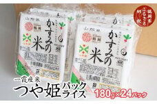 焼き畑あつみかぶ原産地 一霞産米 つや姫 パックライス かすみの米 180g × 24P