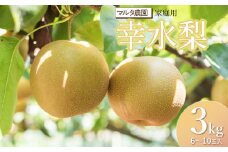 【令和7年産 先行予約】家庭用　幸水梨 3kg(6～10玉)　マルタ農園