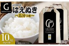 【令和7年産先行予約】  Gセレクション はえぬき 【五分づき】 10kg(5kg×2袋) 山形県鶴岡市産　株式会社グラノフ