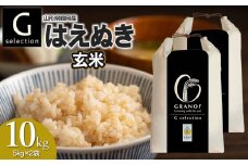 【令和7年産先行予約】 Gセレクション はえぬき 【玄米】 10kg(5kg×2袋) 山形県鶴岡市産　株式会社グラノフ