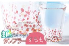 虹のスキャット【すもも】タンブラー　松ヶ岡ガラス工業