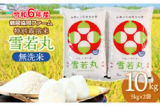 【令和6年産】 特別栽培米 雪若丸　無洗米 10kg (5kg×2袋)　山形県鶴岡産　鶴岡協同ファーム